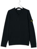 Stone Island Kids V-neck Sweatshirt, Boy's, Size: 14 Yrs, Blue