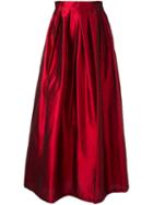 Ultràchic Glossy Effect Full Skirt, Women's, Size: 44, Red, Spandex/elastane/wool