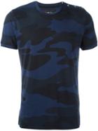 Hydrogen Camouflage Fitted T-shirt, Men's, Size: Medium, Blue, Cotton