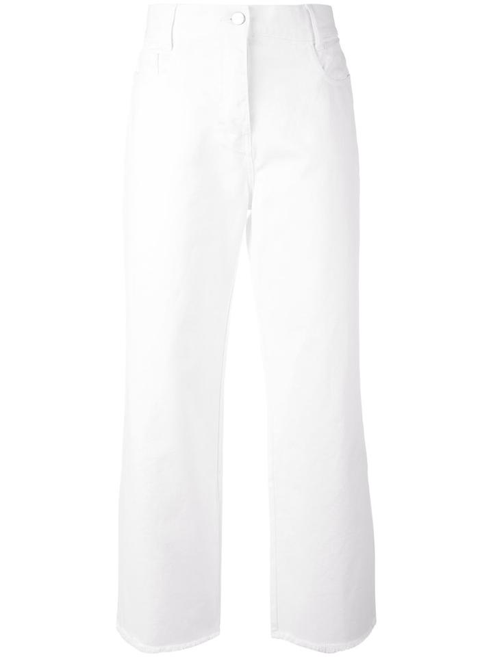 Each X Other - Fringed Seam Jeans - Women - Cotton - 27, White, Cotton