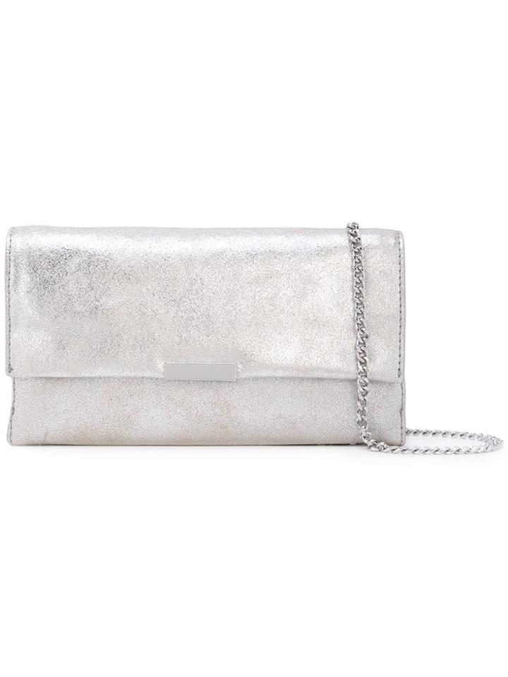 Loeffler Randall Tab Clutch - Silver