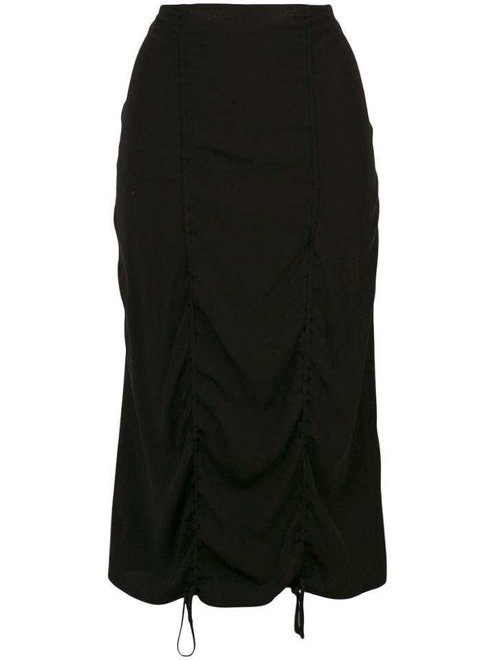 Marni Fitted Ruched Skirt - Black