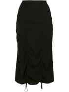 Marni Fitted Ruched Skirt - Black