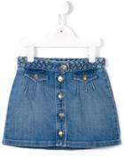 Chloé Kids Woven Waistband Denim Skirt, Girl's, Size: 6 Yrs, Blue