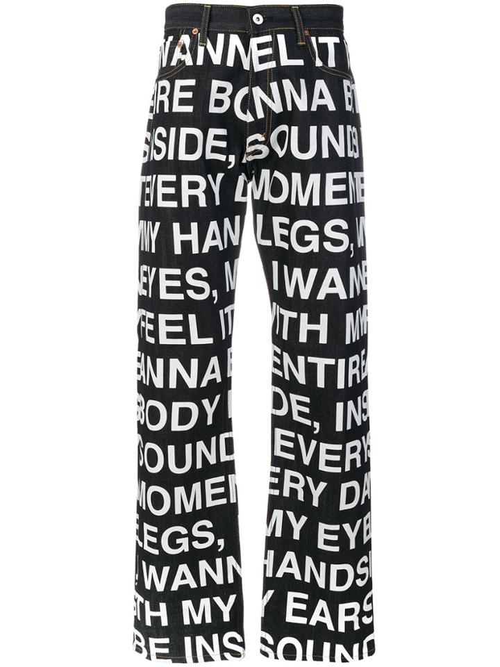 Junya Watanabe Comme Des Garçons Man Printed Jeans - Blue