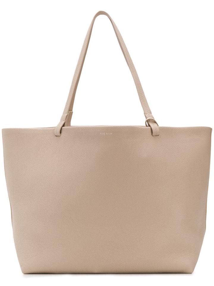 The Row Pebbled Texture Tote - Neutrals