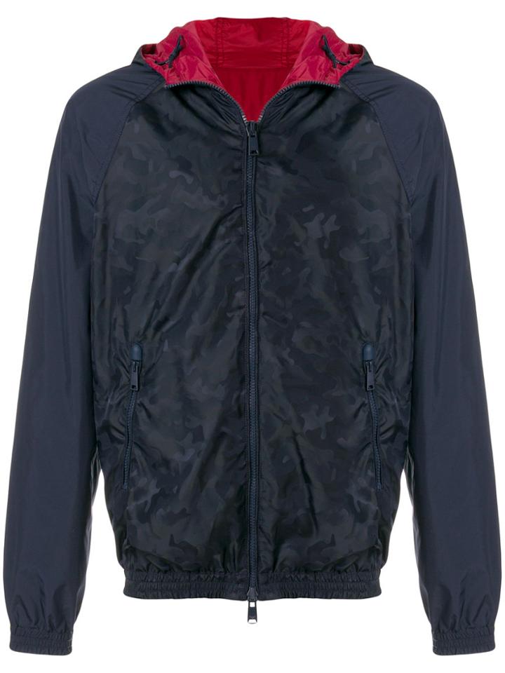 Emporio Armani Camouflage Print Jacket - Blue