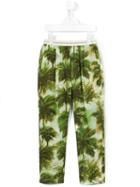 Hartford Kids Palm Tree Print Trousers, Girl's, Size: 12 Yrs, Green