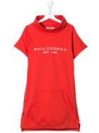 Philosophy Di Lorenzo Serafini Kids Cowl Neck Dress - Red