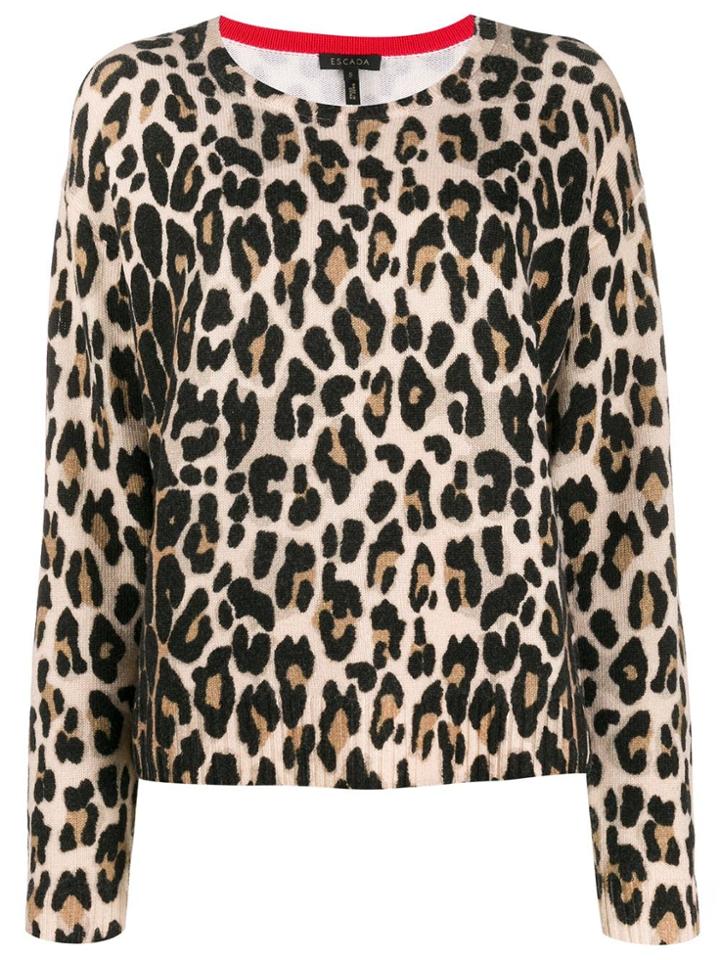 Escada Animal Print Jumper - Black