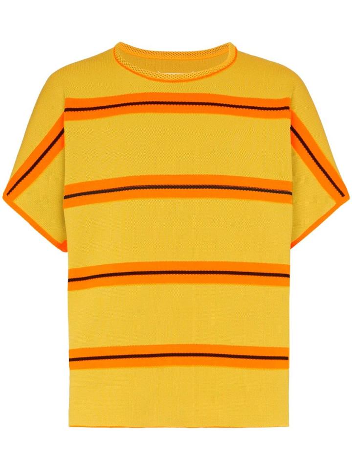 Maison Margiela Oversized Striped T-shirt - Orange