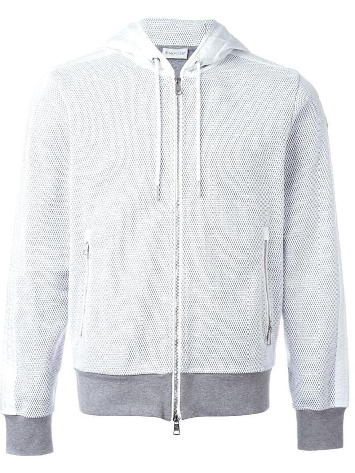 Moncler Zipped Hoodie, Men's, Size: M, Grey, Cotton/polyamide