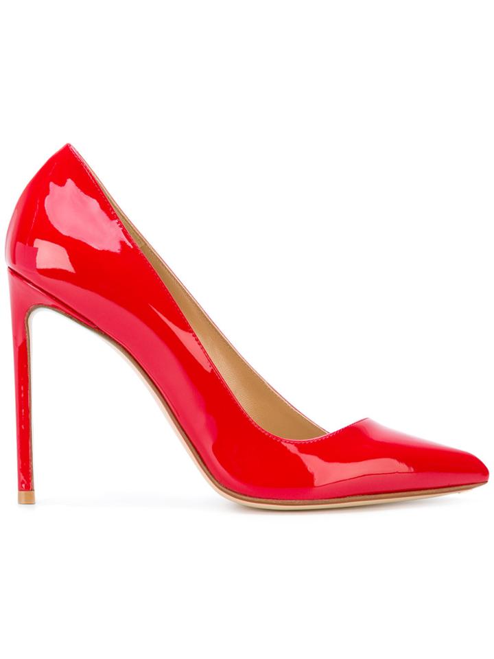 Francesco Russo Asymmetrical Stiletto Pumps - Red