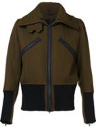 Ann Demeulemeester 'radcliff' Bomber Jacket, Men's, Size: Xl, Brown, Cotton/nylon/rayon/virgin Wool