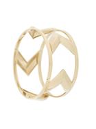 Givenchy Large Chevron Bracelet, Women's, Metallic