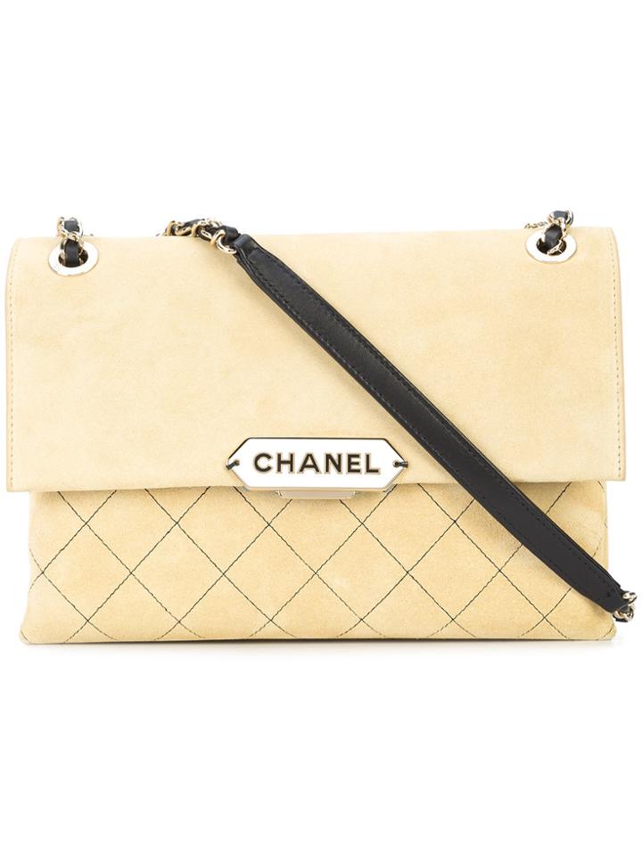 Chanel Vintage Retro Label Shoulder Bag - Yellow & Orange
