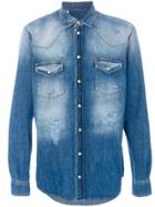 Dolce & Gabbana Bleached Denim Shirt - Blue