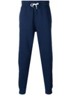 Maison Kitsuné Drawstring Track Pants, Men's, Size: Large, Blue, Cotton
