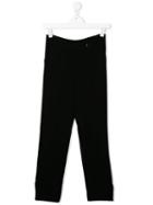 Elisabetta Franchi La Mia Bambina Slim-fit Tailored Trousers - Black