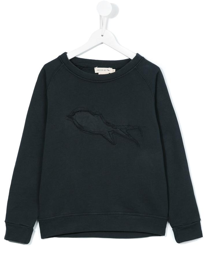 Andorine Frayed Patch Sweatchirt, Toddler Boy's, Size: 3 Yrs, Grey