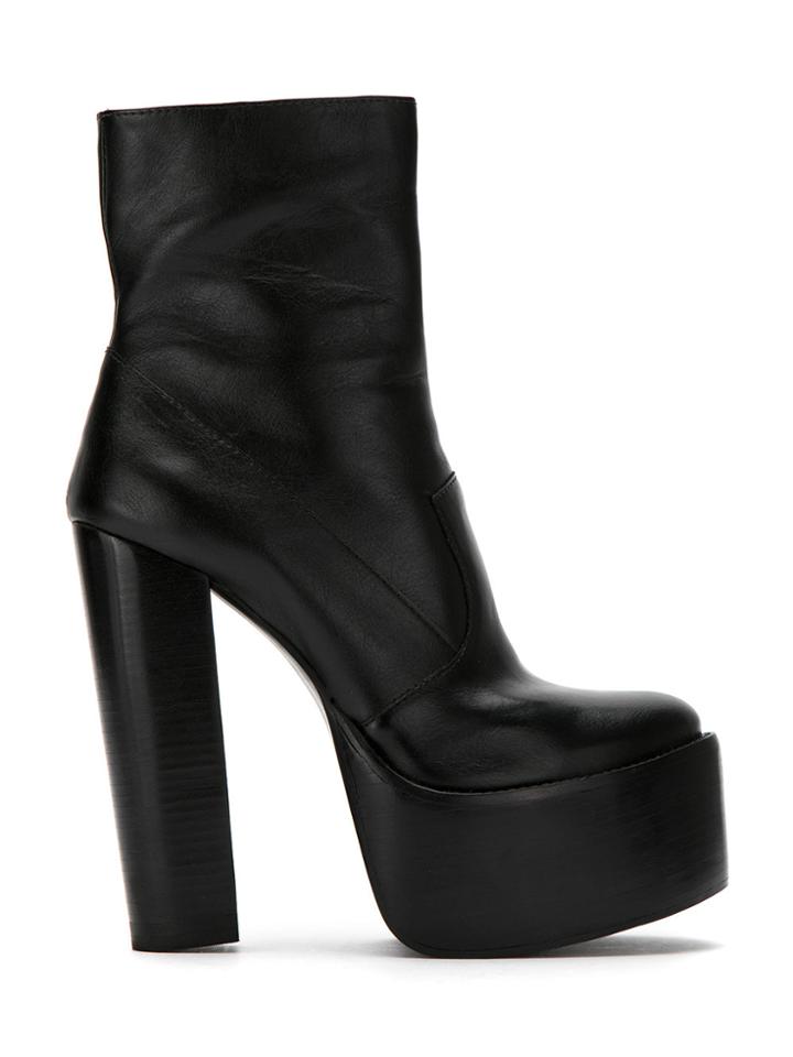 À La Garçonne Leather Boots - Black