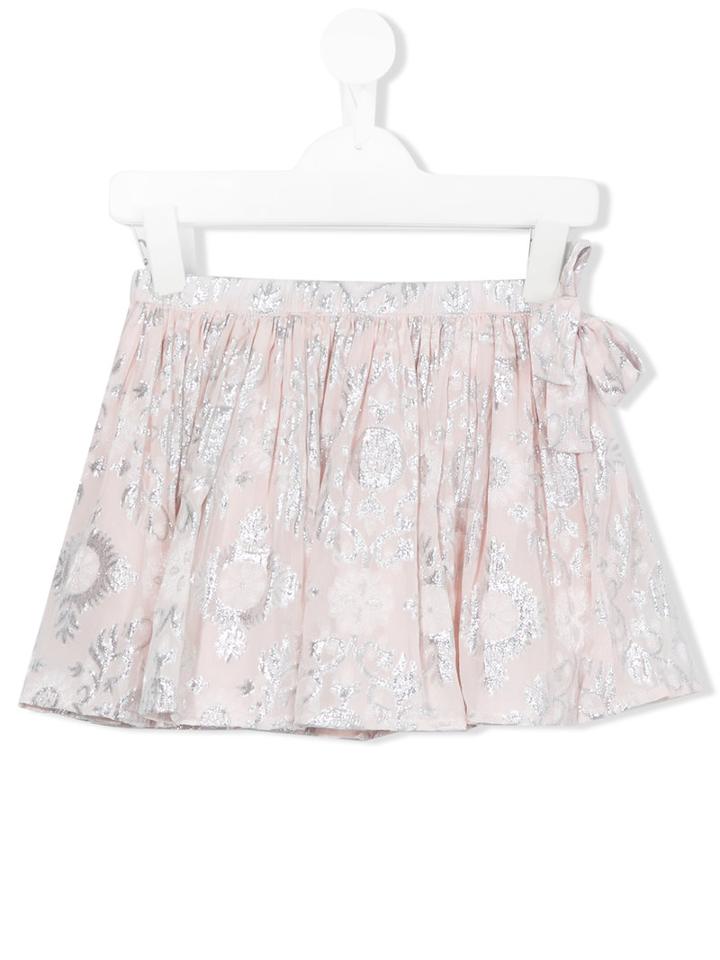 Simple Kids - Loui Indi Skirt - Kids - Silk/cotton/lurex/rayon - 2 Yrs, Pink/purple