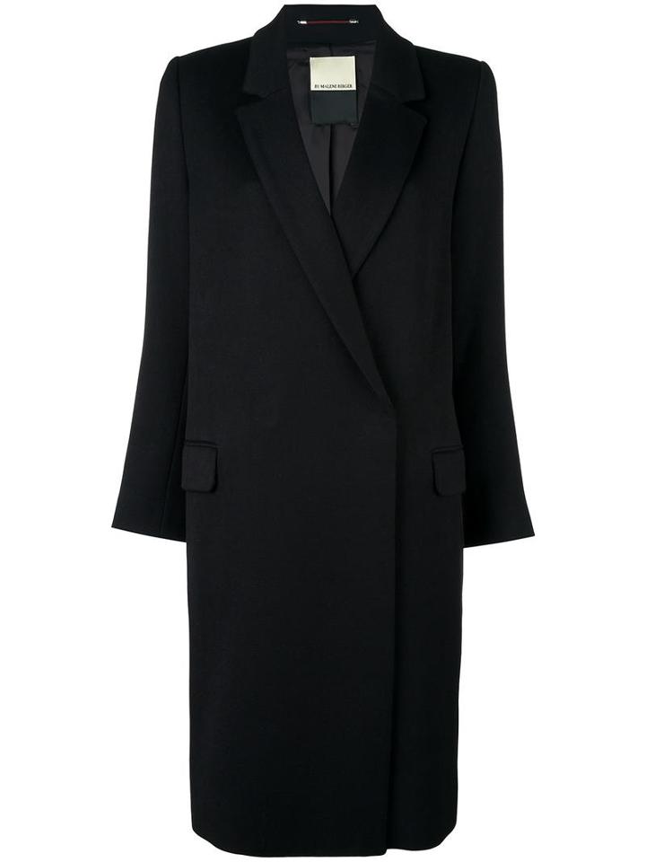 By Malene Birger Double Breasted Coat, Women's, Size: 36, Black, Polyester/spandex/elastane/viscose