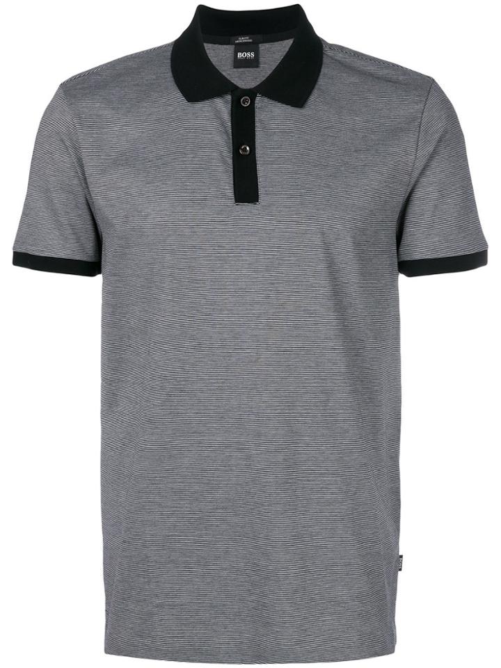 Boss Hugo Boss Striped Polo Shirt - Black