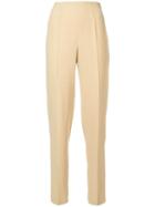 Moschino Pre-owned High-rise Tapered Trousers - Neutrals