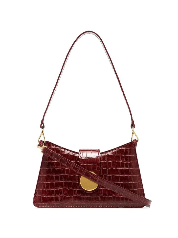Elleme Baguette Croc-effect Leather Shoulder Bag - Red