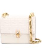 Fendi Kan I Monogram Embossed Shoulder Bag - Pink & Purple
