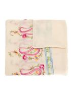 Serpui Embroidered Scarf - Nude & Neutrals