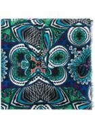 Etro Abstract Print Scarf, Men's, Blue, Linen/flax