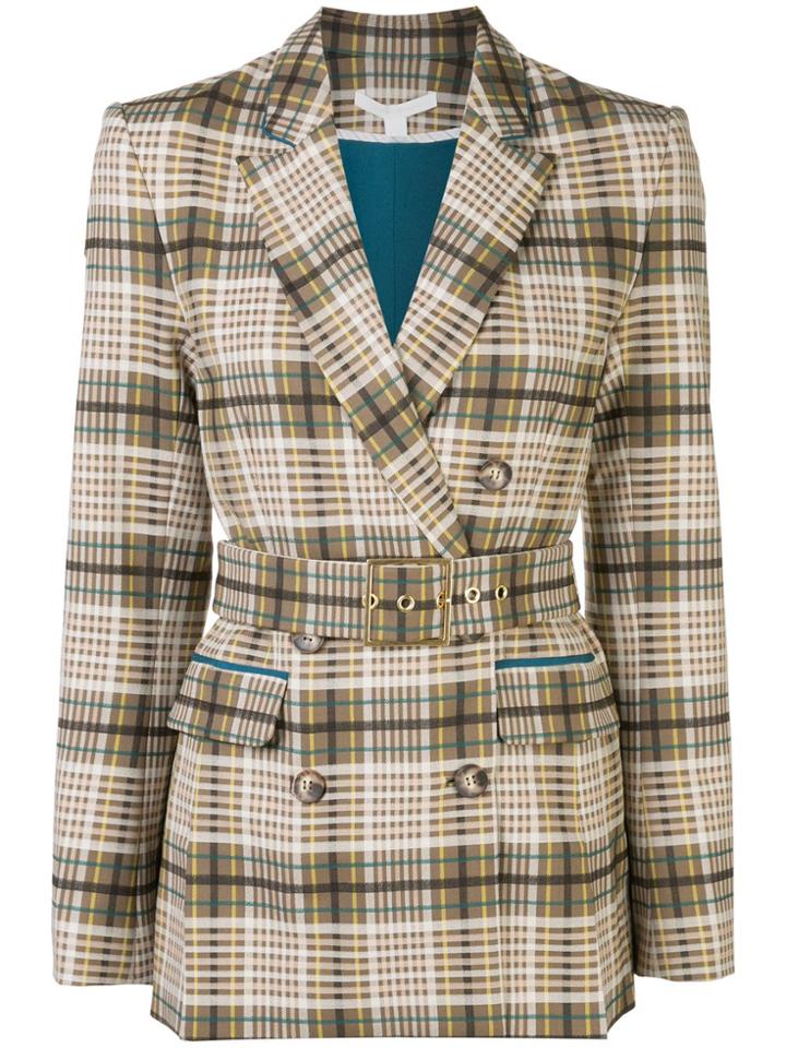 Jonathan Simkhai Plaid Boyfriend Blazer - Brown