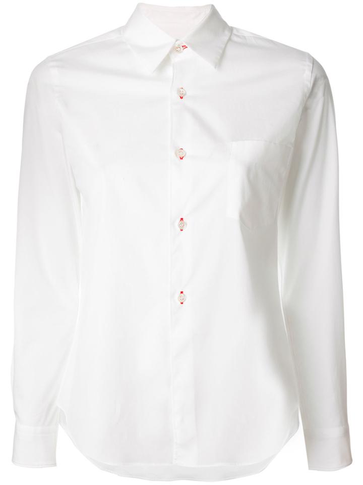 Comme Des Garçons Girl Long Sleeve Shirt - White