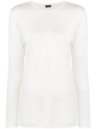 Joseph Long-sleeve Fitted Top - White