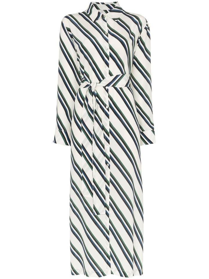 Asceno Diagonal Stripe Shirt-dress - Diagonal Stripe 1