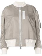 Sacai - Flight Bomber Jacket - Women - Cotton/nylon/polyester/cupro - 1, Grey, Cotton/nylon/polyester/cupro