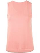 Le Tricot Perugia - Classic Tank Top - Women - Cotton - Xxxl, Pink/purple, Cotton