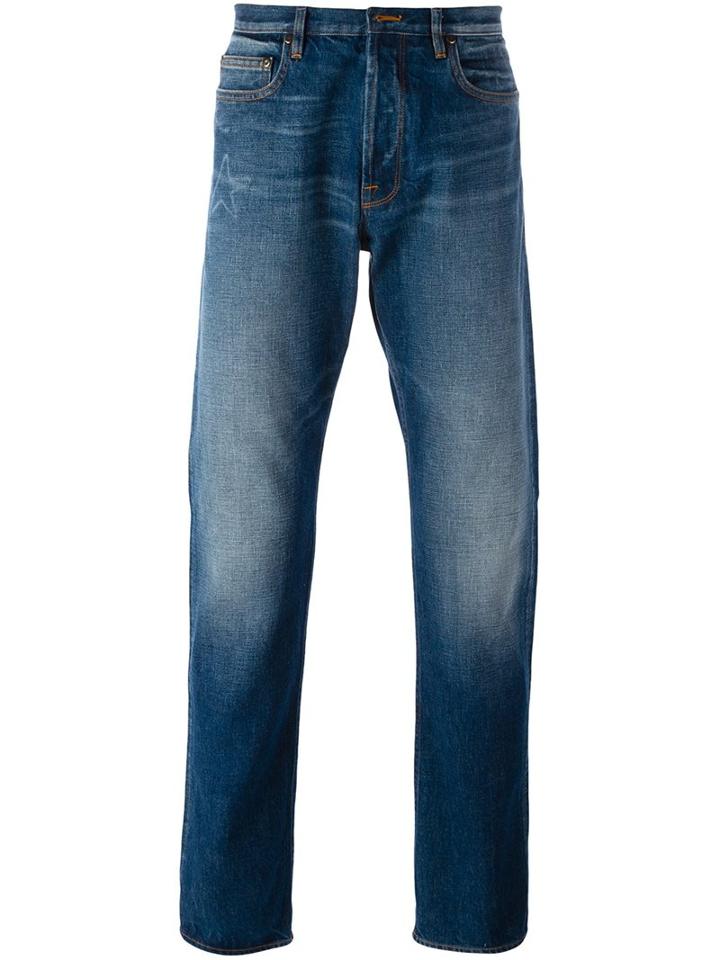 Golden Goose Deluxe Brand Straight Leg Jeans, Men's, Size: 33, Blue, Cotton