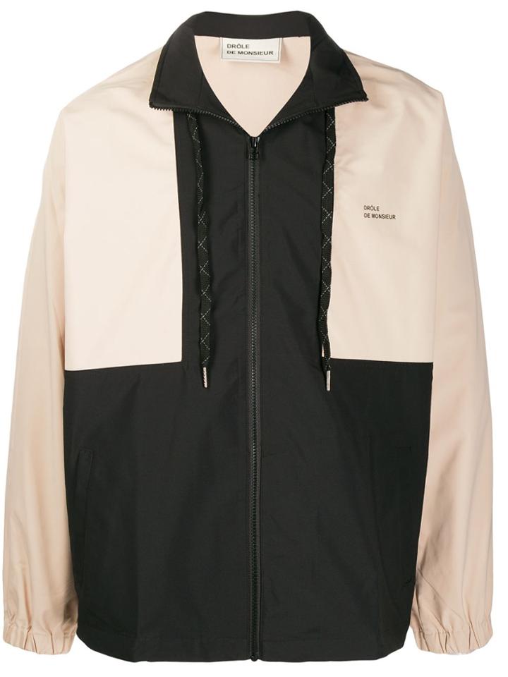 Drôle De Monsieur Colour Block Water Repellent Jacket - Black