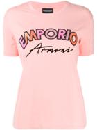 Ea7 Emporio Armani Slim-fit Logo Print T-shirt - Pink