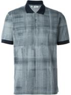 Brioni Checked Polo Shirt, Men's, Size: Medium, Grey, Cotton