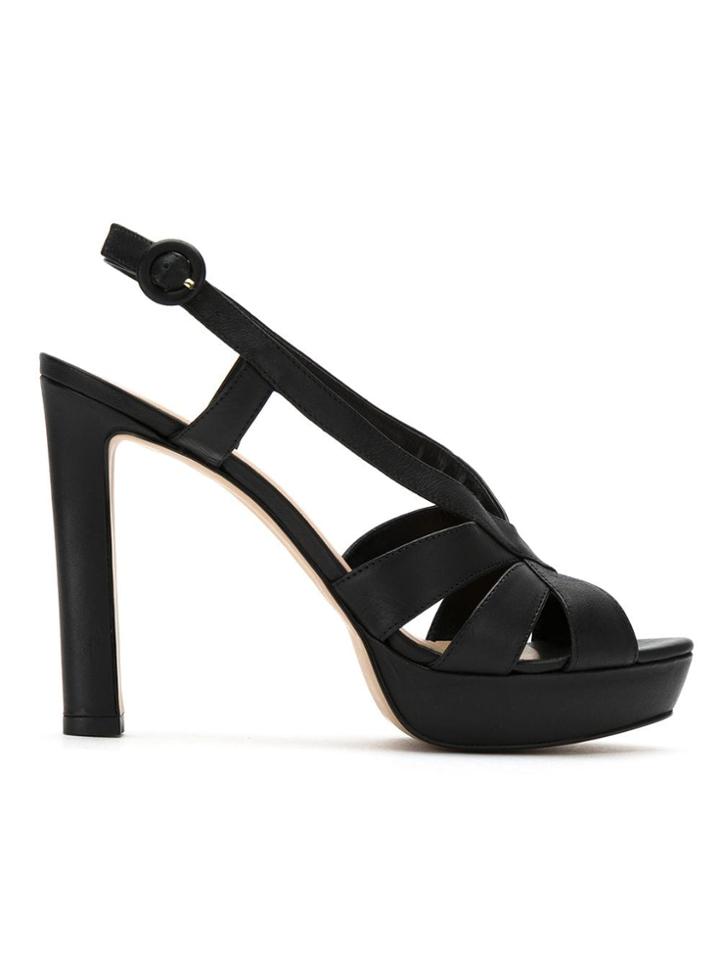 Amir Slama Leather Sandals - Black
