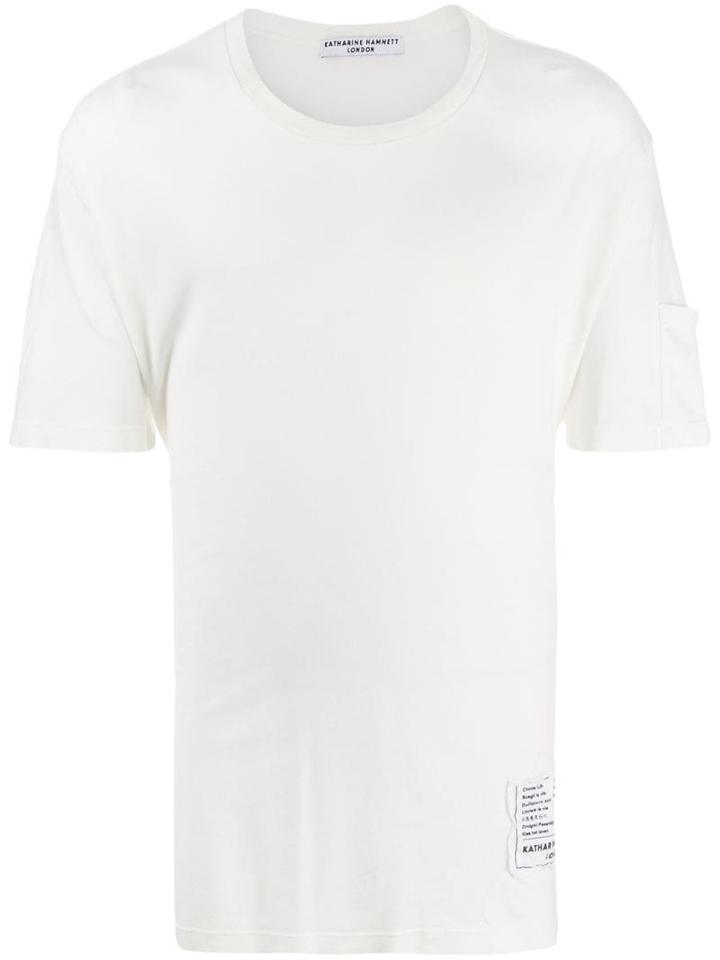 Katharine Hamnett London Loose-fit Logo Patch T-shirt - White