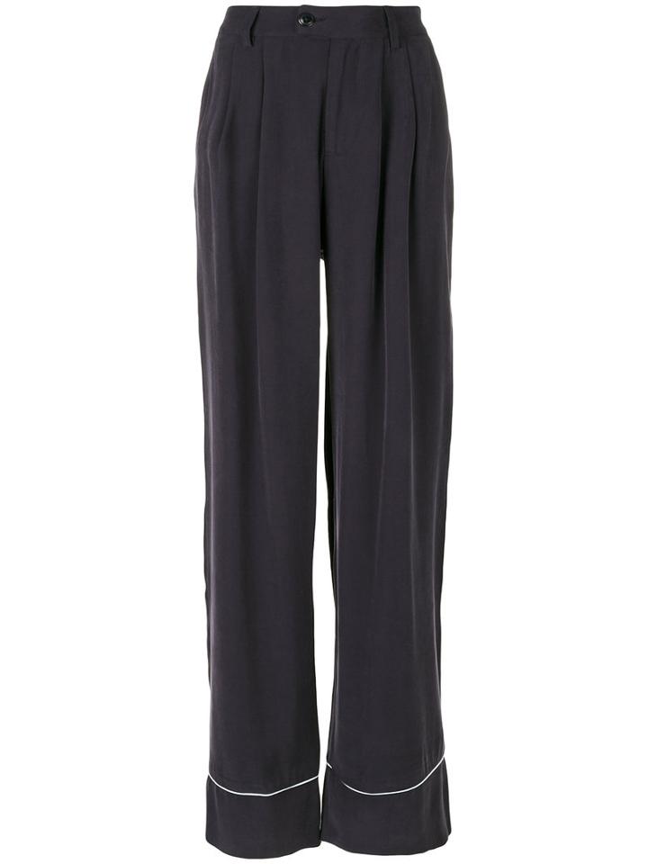 Essentiel Antwerp - Flared Trousers - Women - Polyester/viscose - 36, Blue, Polyester/viscose