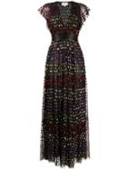 Temperley London Rainbow Sequin Column Dress - Black