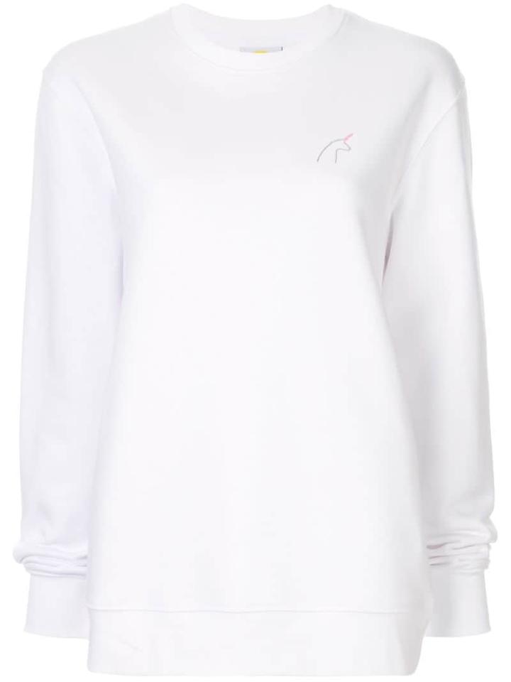 Yeah Right! Round Neck Sweatshirt - White