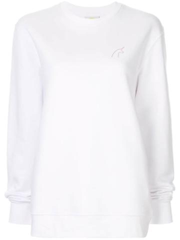 Yeah Right! Round Neck Sweatshirt - White
