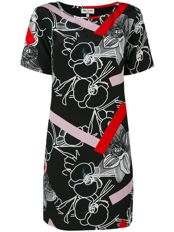 Paul & Joe - Graphic Floral Print Dress - Women - Silk/polyester - 40, Black, Silk/polyester